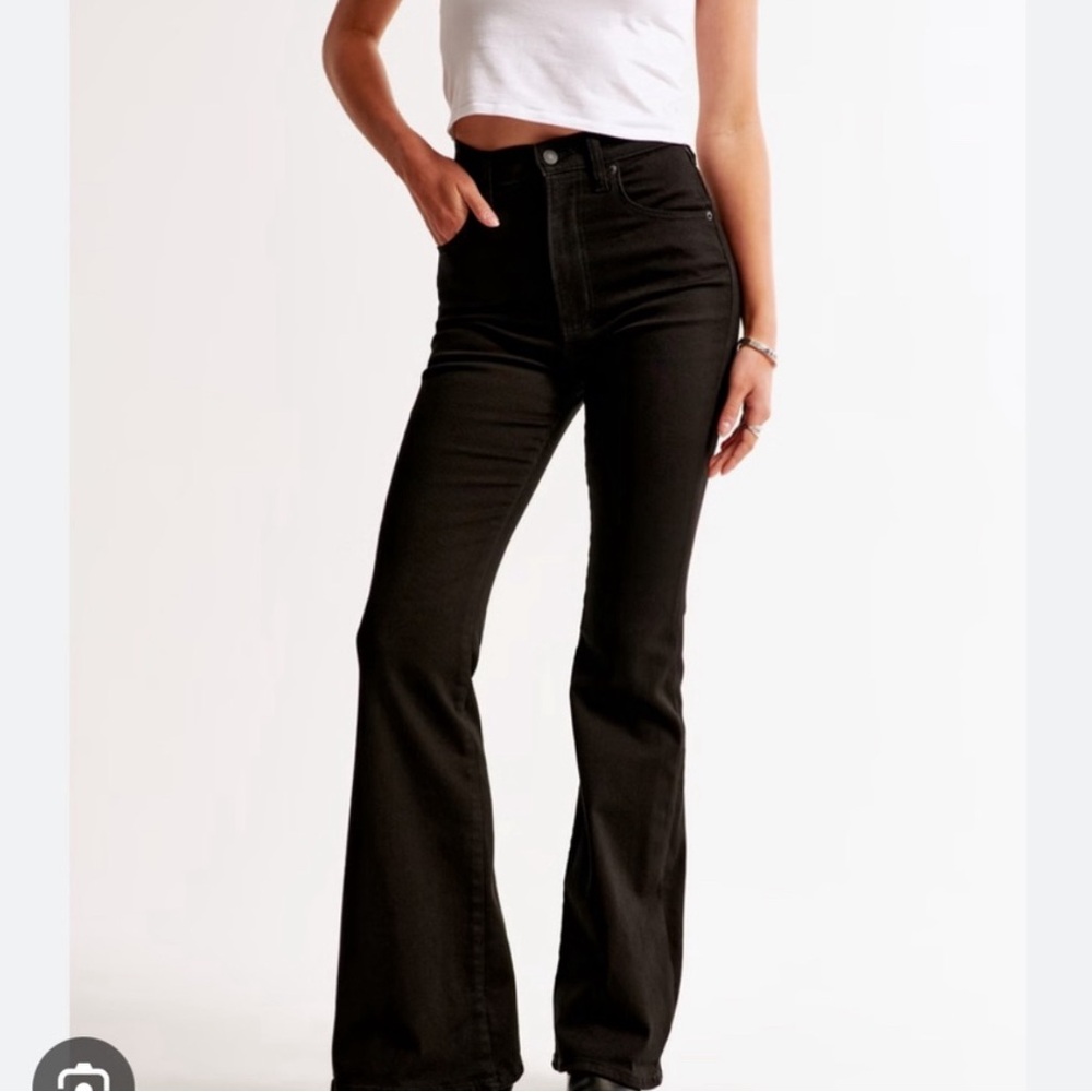 A&F high rise Women's Black Flare Jeans